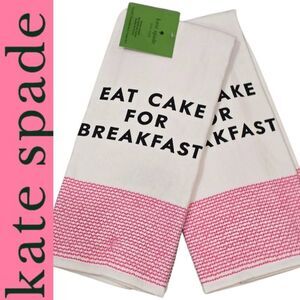 Kate Spade New York, "Eat More Cake" Set Of 2 Kitchen Towels